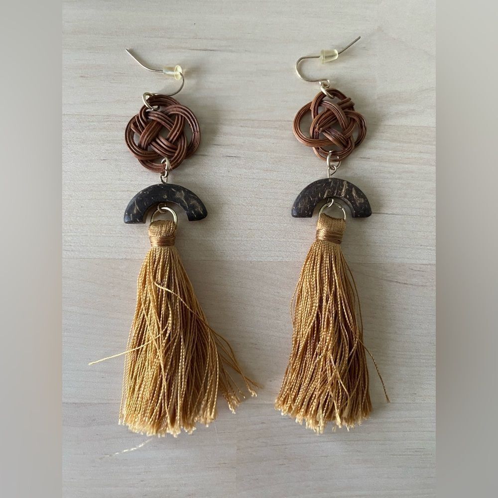 Earthy Weaved Style Earrings